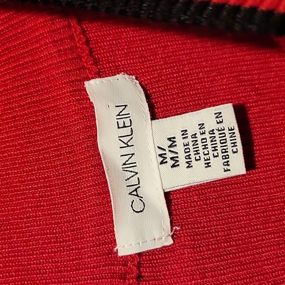 ❤️ CALVIN KLEIN MOCK NECK RIBBED SWEATER TOP, MEDIUM - Picture 4 of 6